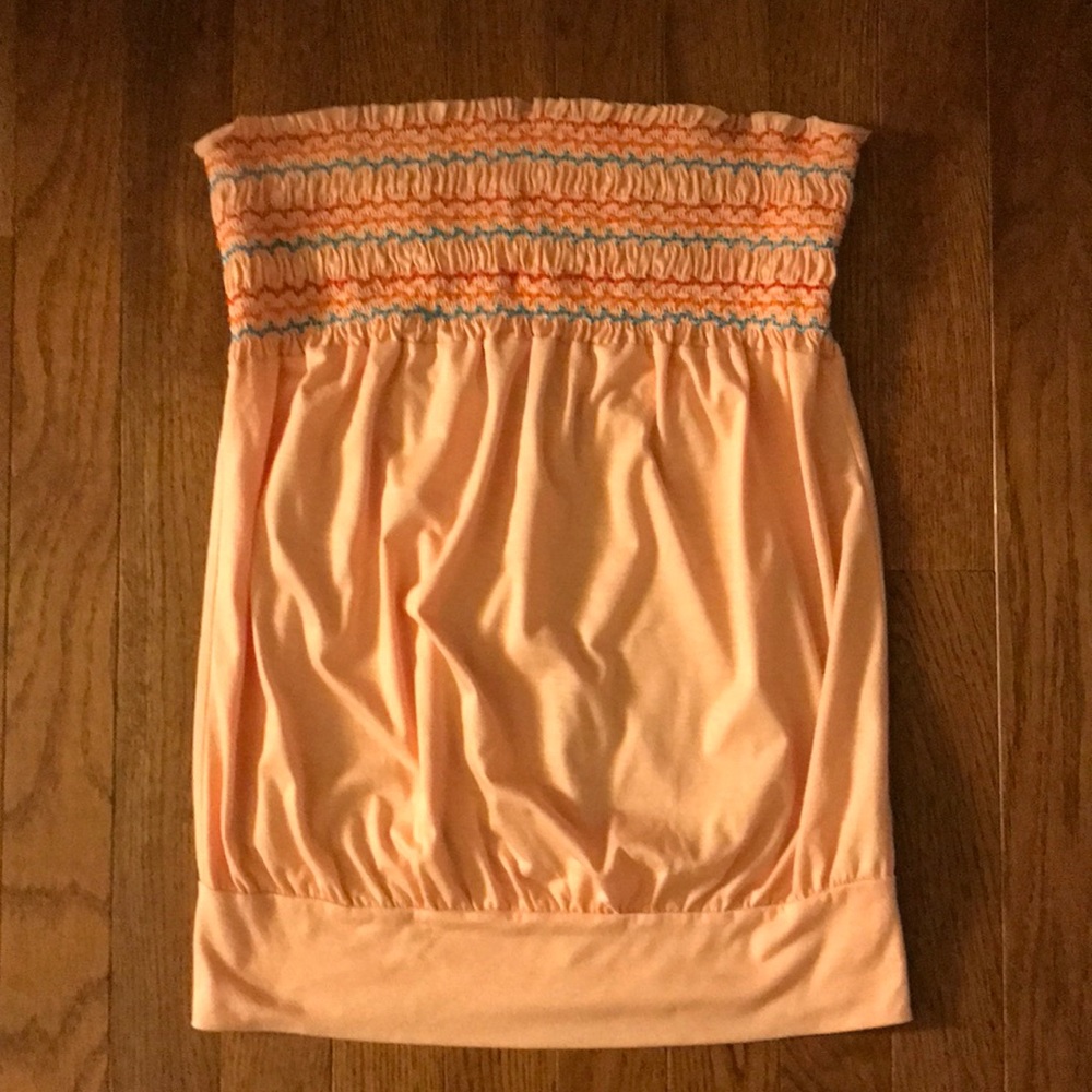 Isshu light pink/peach tube top small